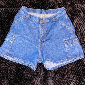 Blue Jean Dark Denim Shorts Bermuda Style